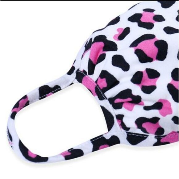Any 2 $13 or 4 $20 Smaller Face Designer Black and Pink Facemask - Picture 2 of 2